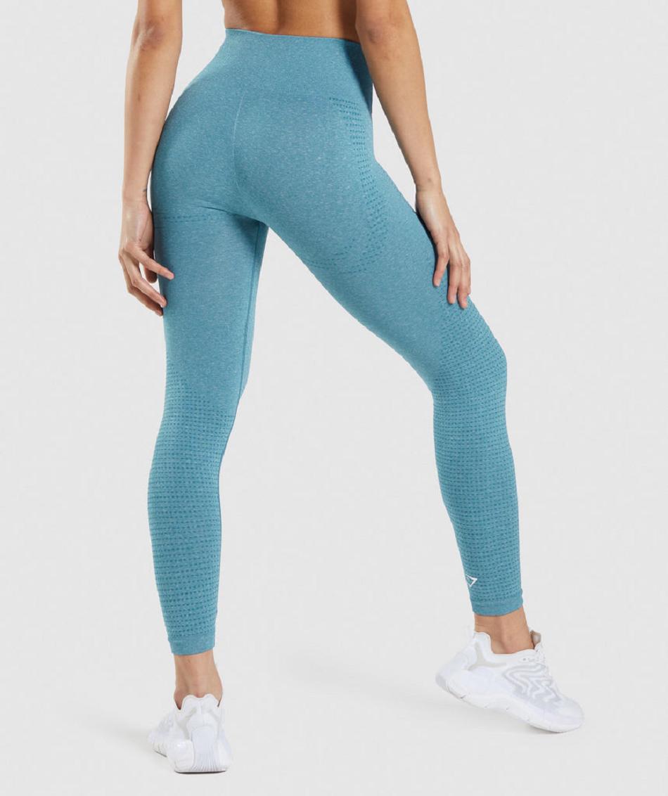 Gymshark Vital Seamless 2.0 Ženske Tajice Tirkizne | HR 4034JPQ